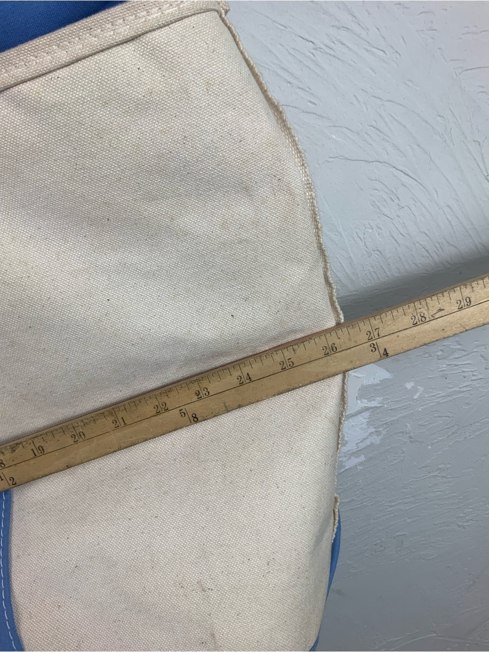 L.L. Bean Boat and Tote Extra Large XL Canvas Bag Zip Top Blue Heavy Duty - Picture 5 of 16